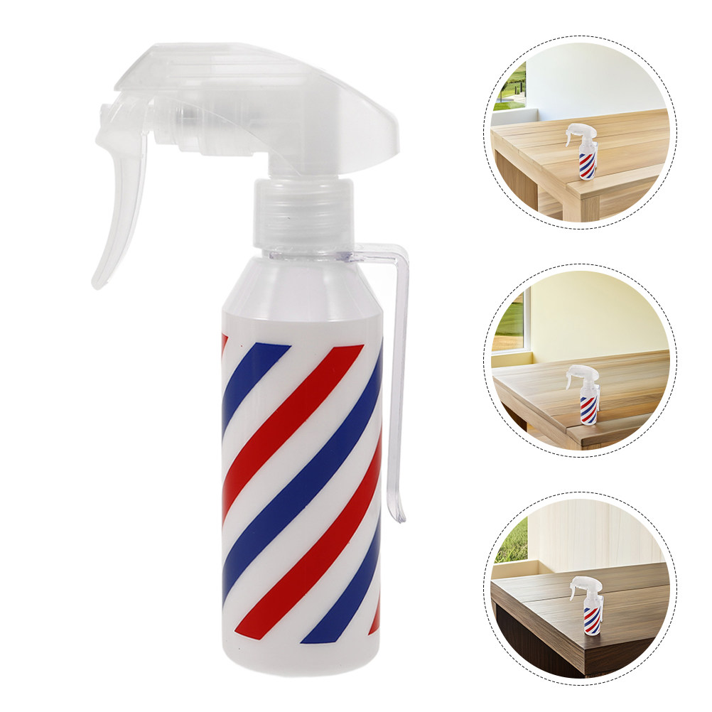 Misting Bottle Fine - 2個入りヘアスタイリングスプレーボトル 赤青ストライプ 120ml 細かいミスト サロンスプレーヤー サロン・バーバー用