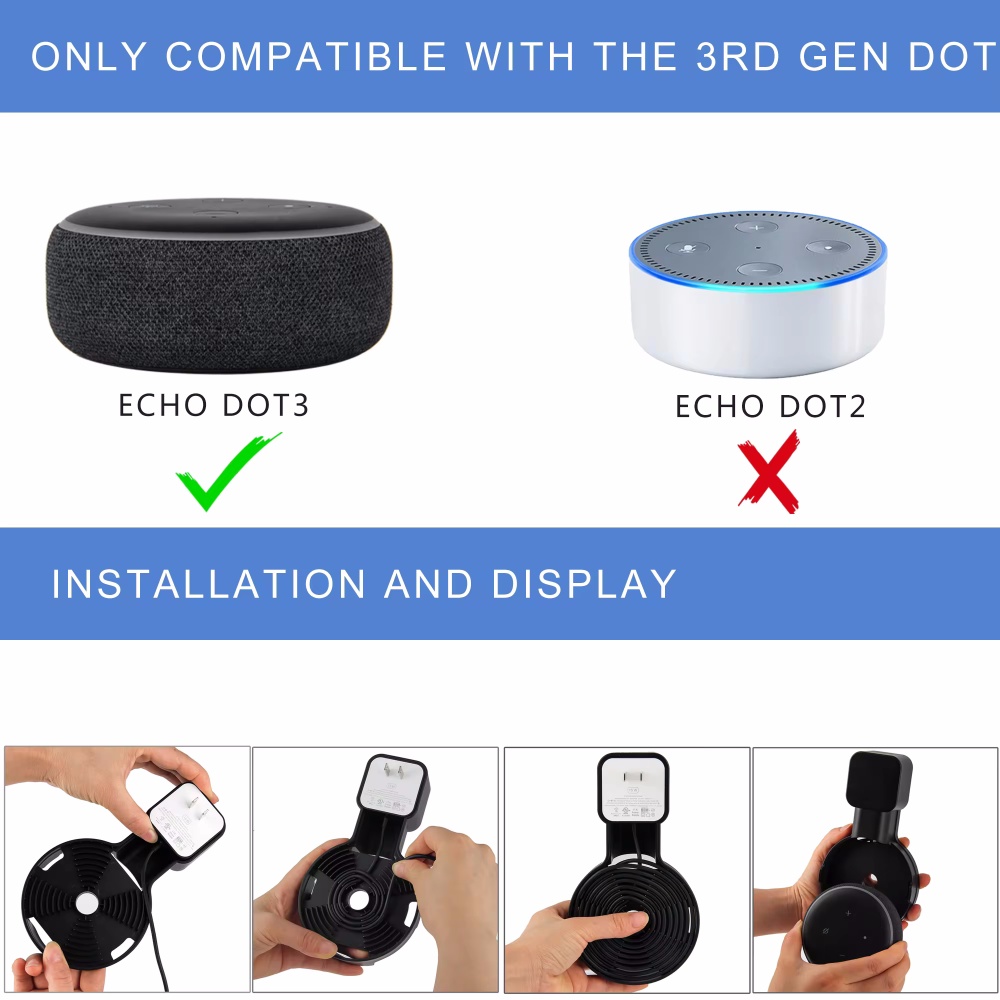 Alexa Echo dot第3世代用壁掛けブラケット,屋内 - Amazon Speaker Echo Pop のレビューと価格