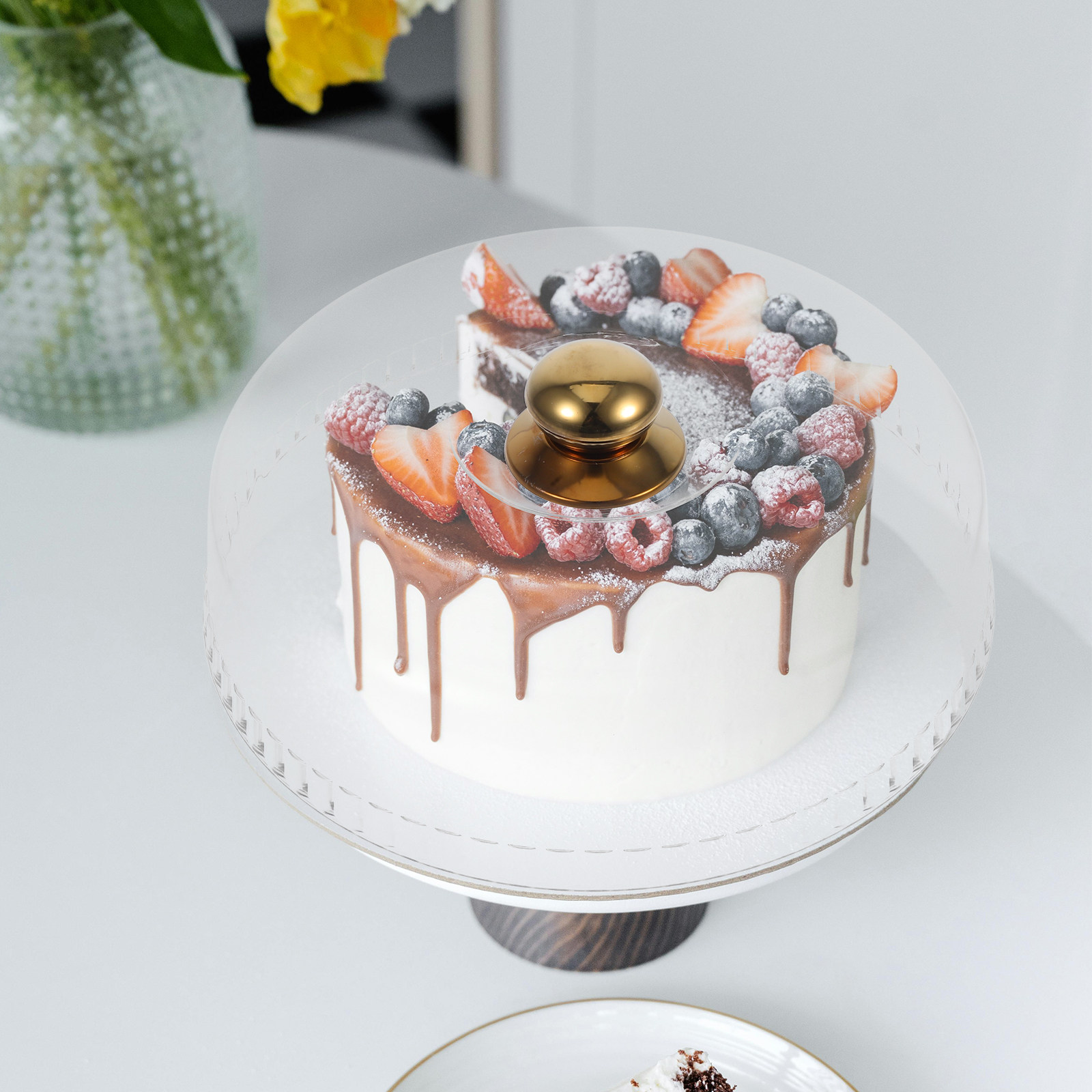 30cmクリアアクリル製ケーキドームカバー、再利用可能な食品 - Plastic Dome Clear のレビューと価格