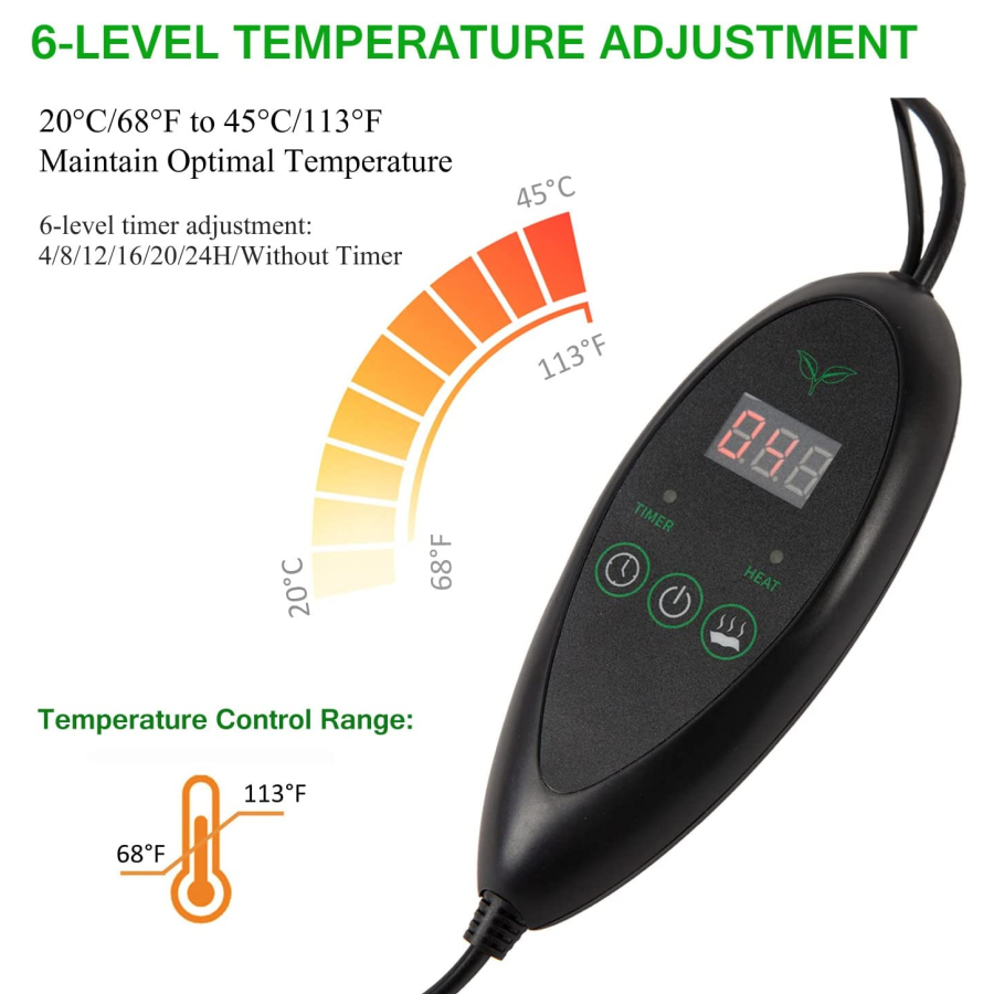 3 サイズアップグレード苗ヒートマット防水ヒートパッド 20 - Heat Mat Seedling のレビューと価格